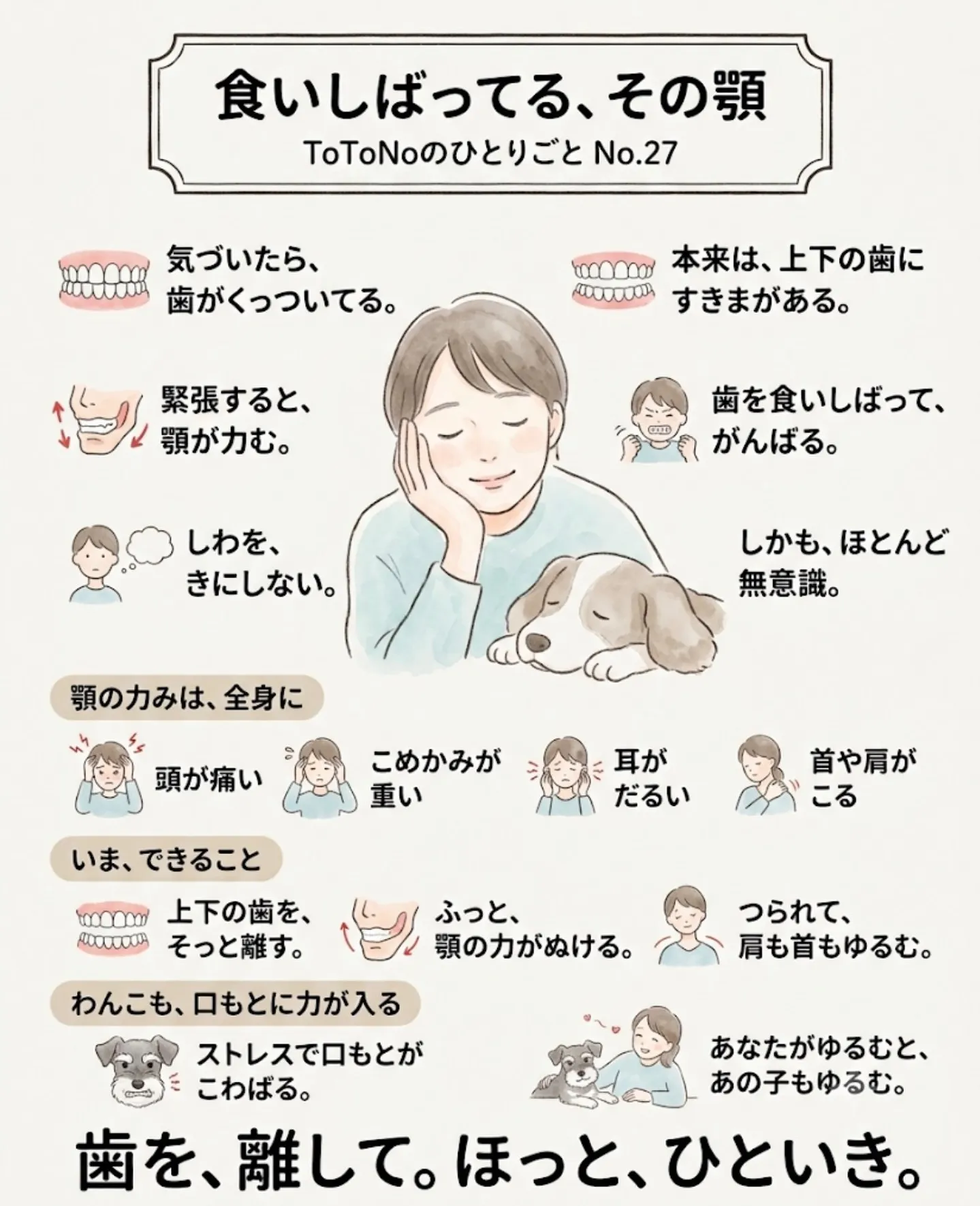 食いしばってる、その顎(あご)(顎関節と自律神経)