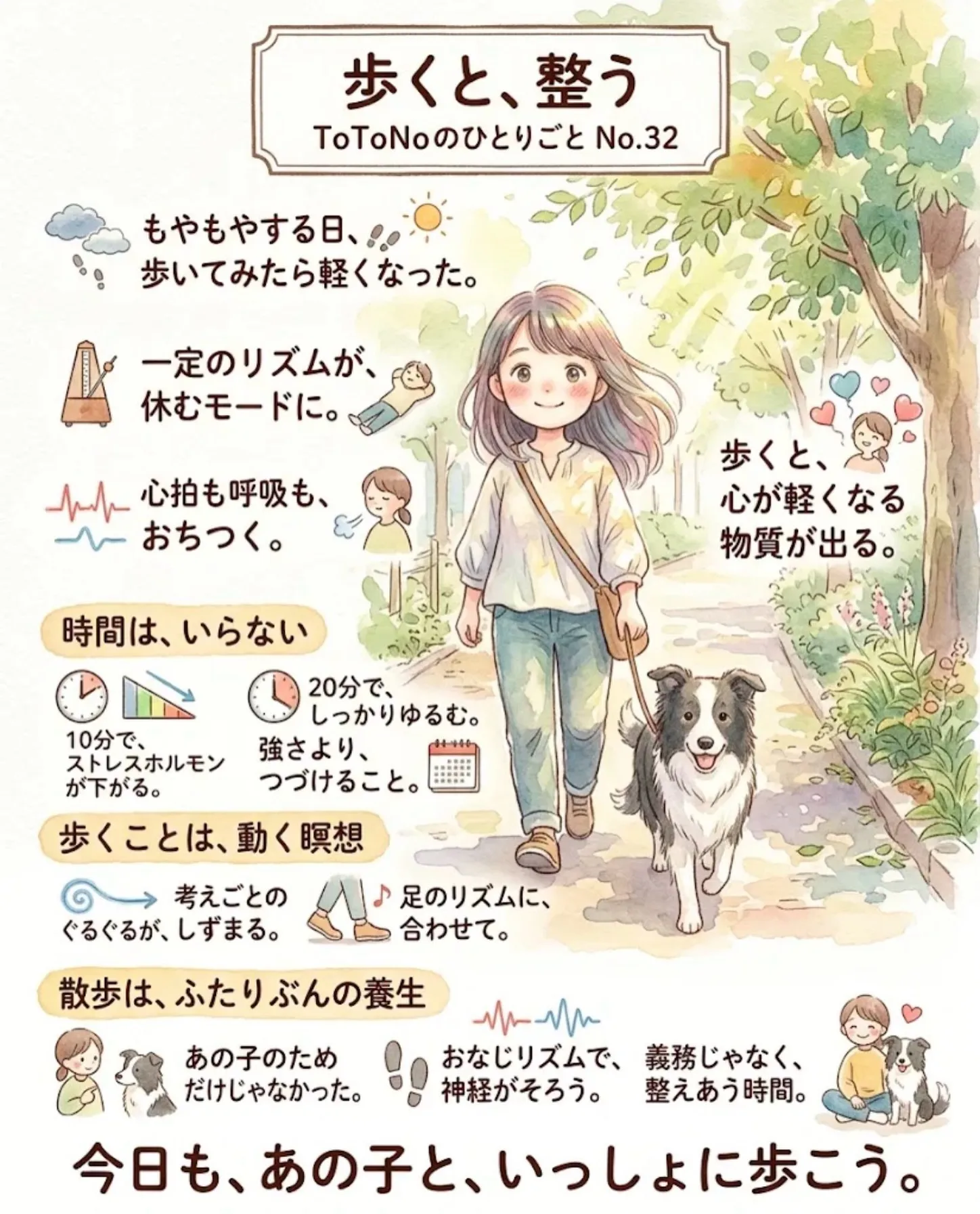 歩くと、整う（リズム運動と自律神経）