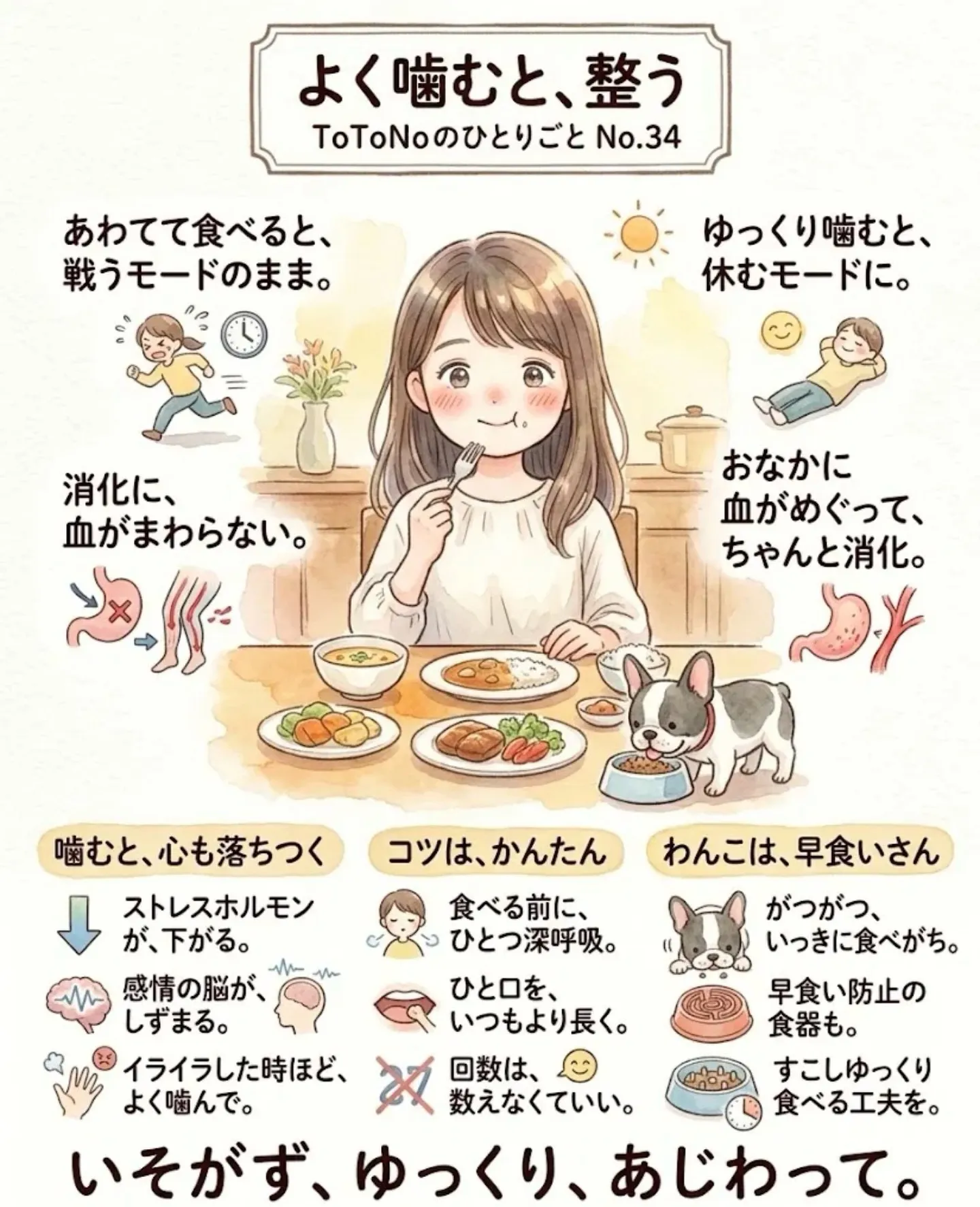 よく噛むと、整う（食べる速さと自律神経）