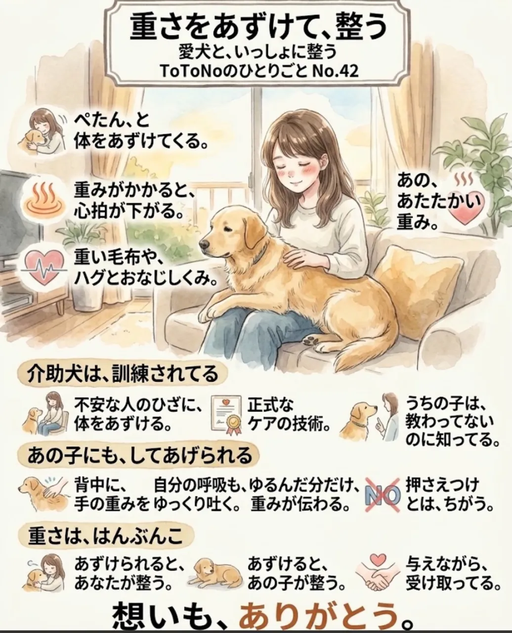 重さをあずけて、整う（ぬくもりと深部圧）