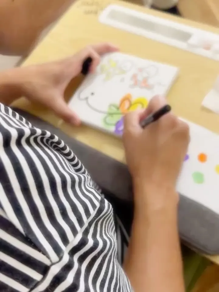 お名前アートして、整体して、おせんべいも作る。